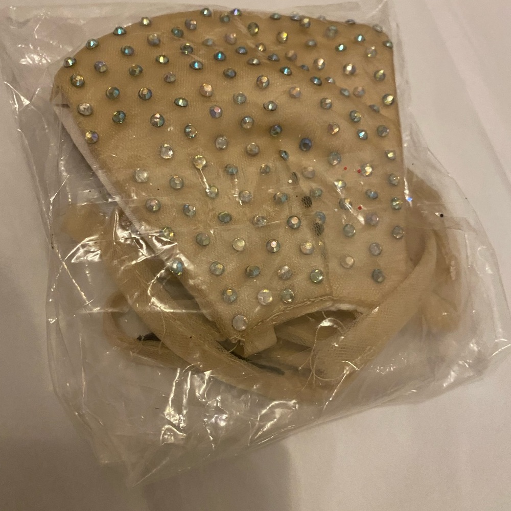 Lirika Matoshi Embellished Tan Face Mask